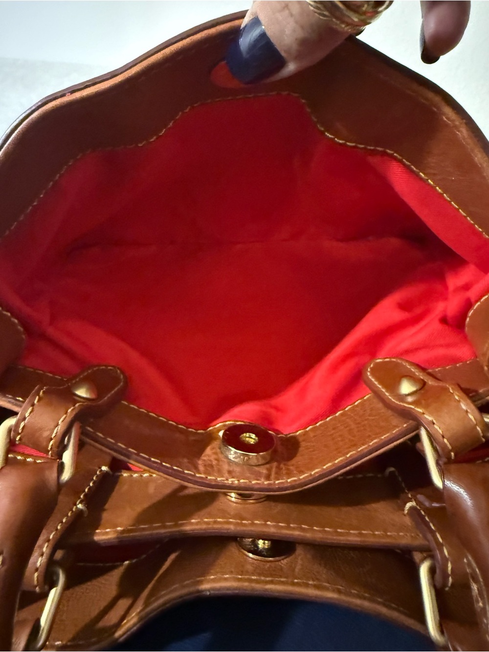 Dooney & Bourke Florentine Tan Leather Medium Shoulder Bag - Picture 12 of 16